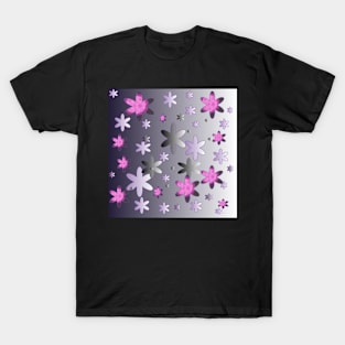 Pink Grey Star Pattern T-Shirt